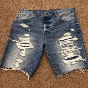 Distressed Jean Shorts
